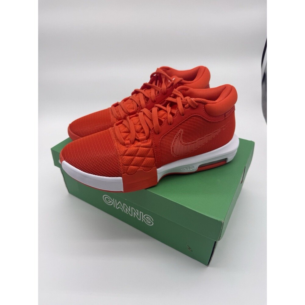 Giannis Immortality 4 Dusty Cactus/Bright Crimson Men’s Basketball Shoe Sz 10.5